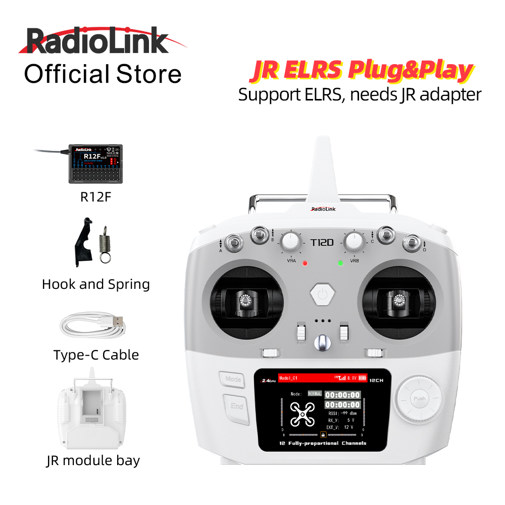 RadioLink T12D JR-module, 12 k - Drone Gimbal Controller recensie en prijs